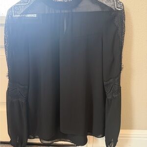 WHBM Black lacy blouse